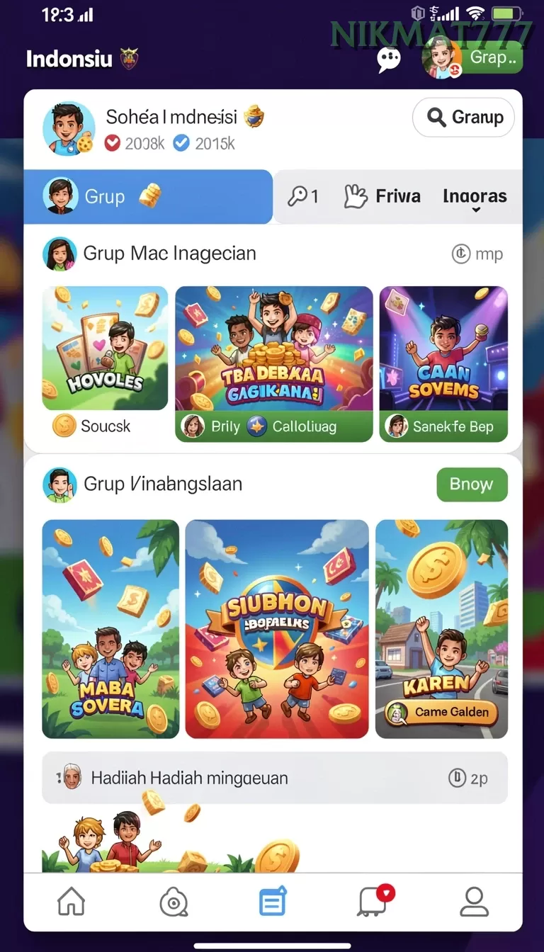 Cuplikan layar 99LUCK99 — aktivitas