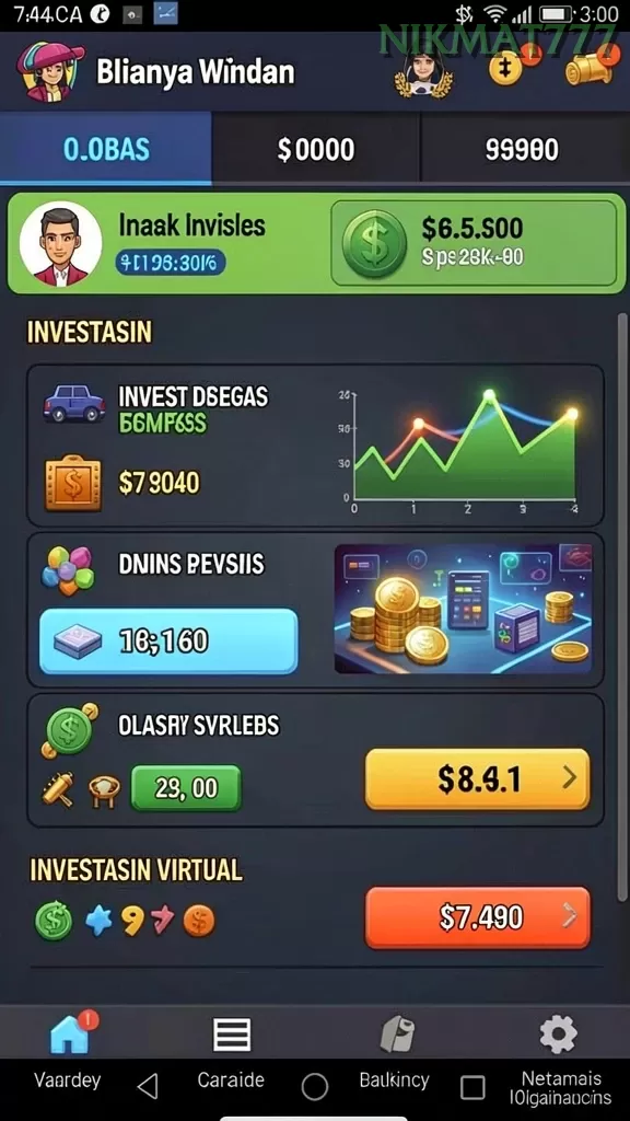 Cuplikan layar 567LUCK — menu navigasi